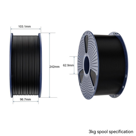[Bigger Size, Longer Use, No Waste] 3KG Large Spool PLA Series 3D Printer Filament Collection