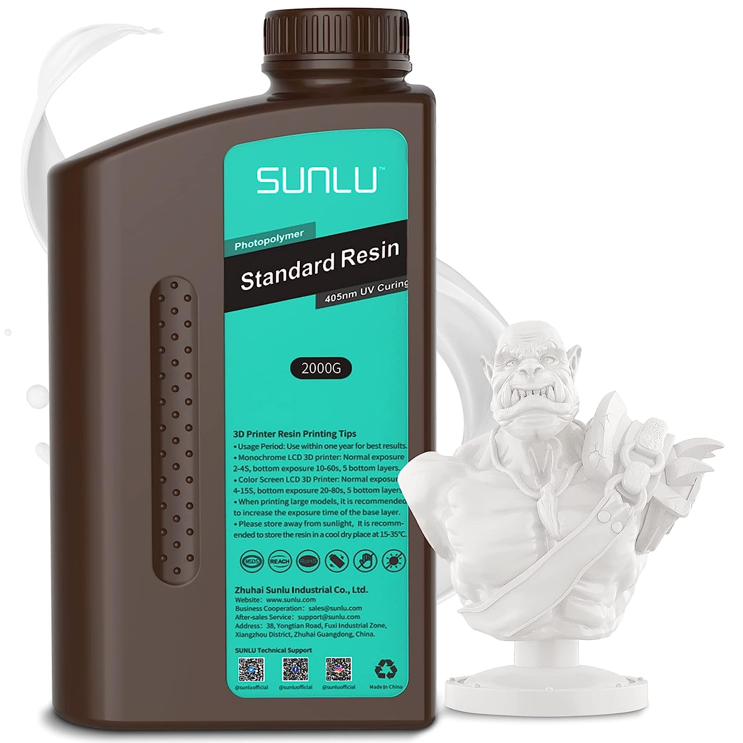 {UK & AU}  Bundle Sales SUNLU Standard Resin, ABS- like, High Tough,, Washable, High Temp UV Resin 1000G