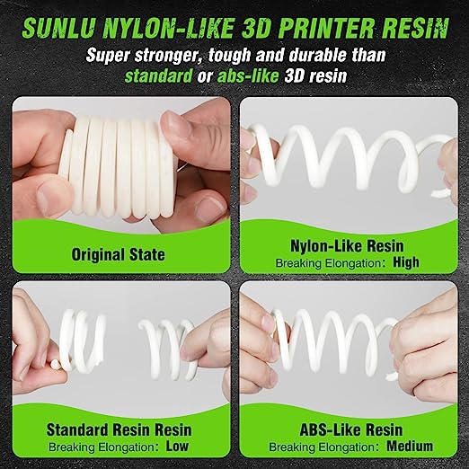 Pré-commande SUNLU PA-Like, ABS-Like, imprimante 3D à base de plantes Rapid Resin 405nm LCD Résine à séchage UV Résine photopolymère pour l'impression 3D LCD