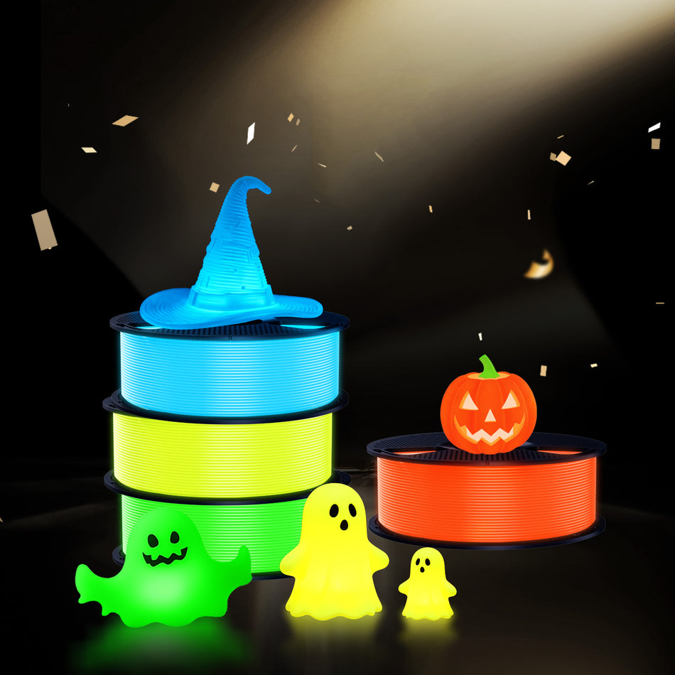 [MOQ: 3KG] Glow in The Dark (Luminous) PLA 3D Printer Filament 1KG