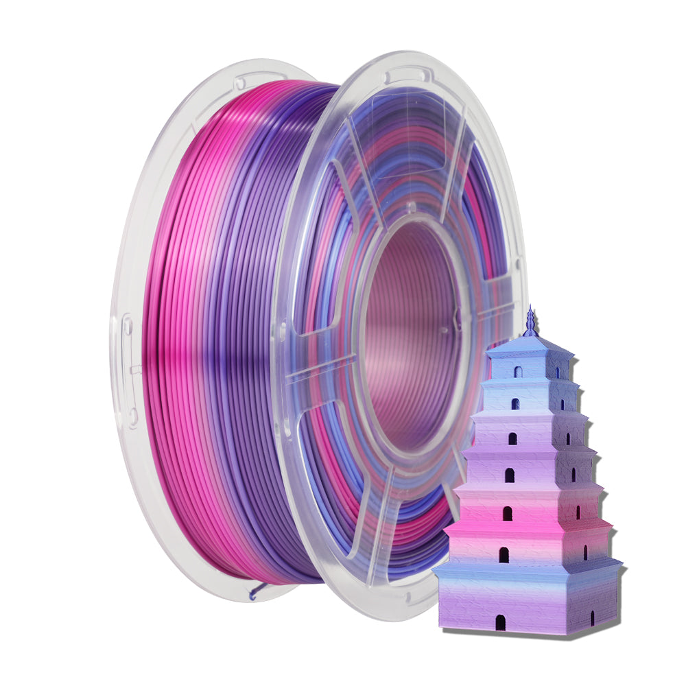 PLA Silk Rainbow Filament 1.75mm 3D Printer Filament 2.2 LBS Spool