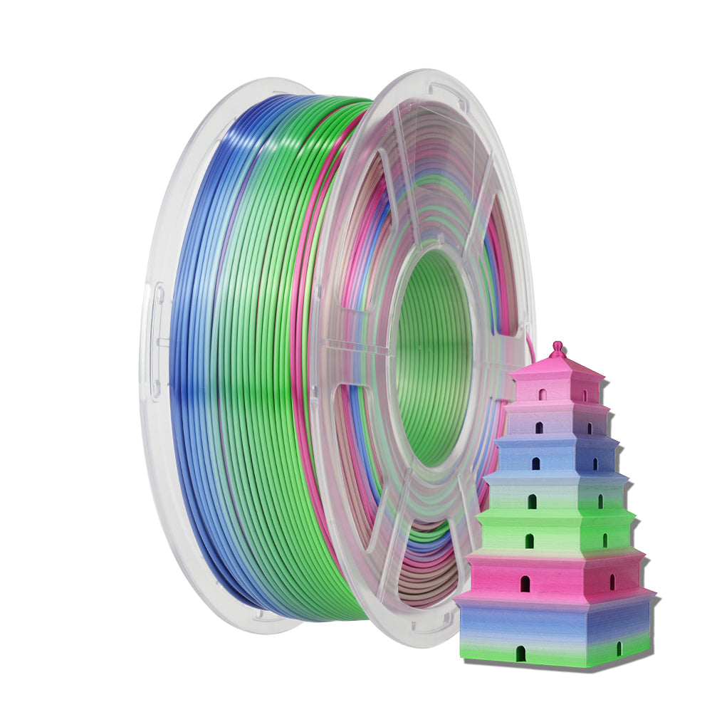 [MOQ: 3KG] PLA Rainbow and SILK Rainbow 3D Printer Filament 1KG
