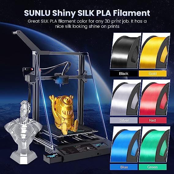 1.75mm SUNLU SILK 3D Printer Filament 1KG/Roll