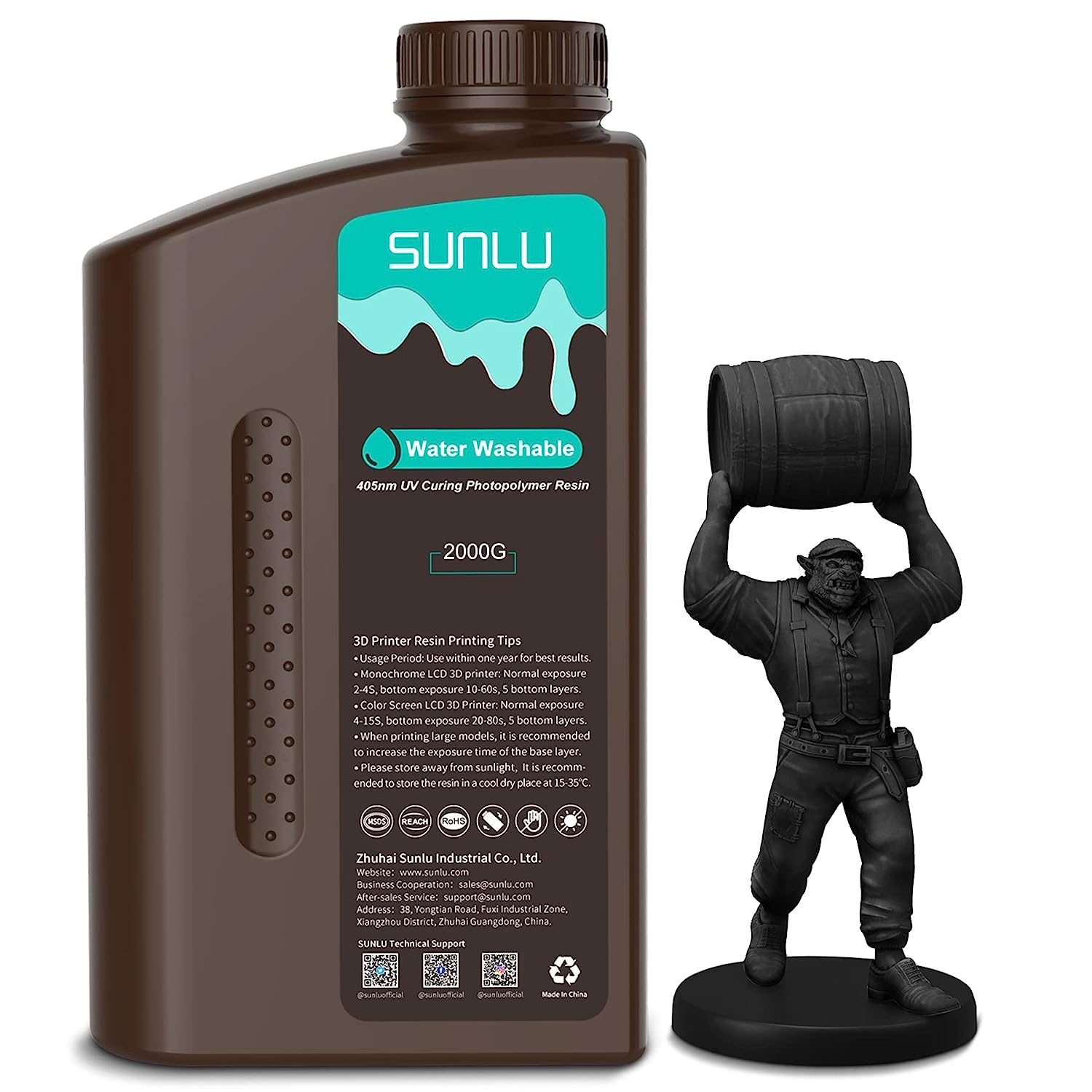 {Over 6 Bottles Bundle Sales} SUNLU Standard Resin or Water-Washable UV Resin 1000G