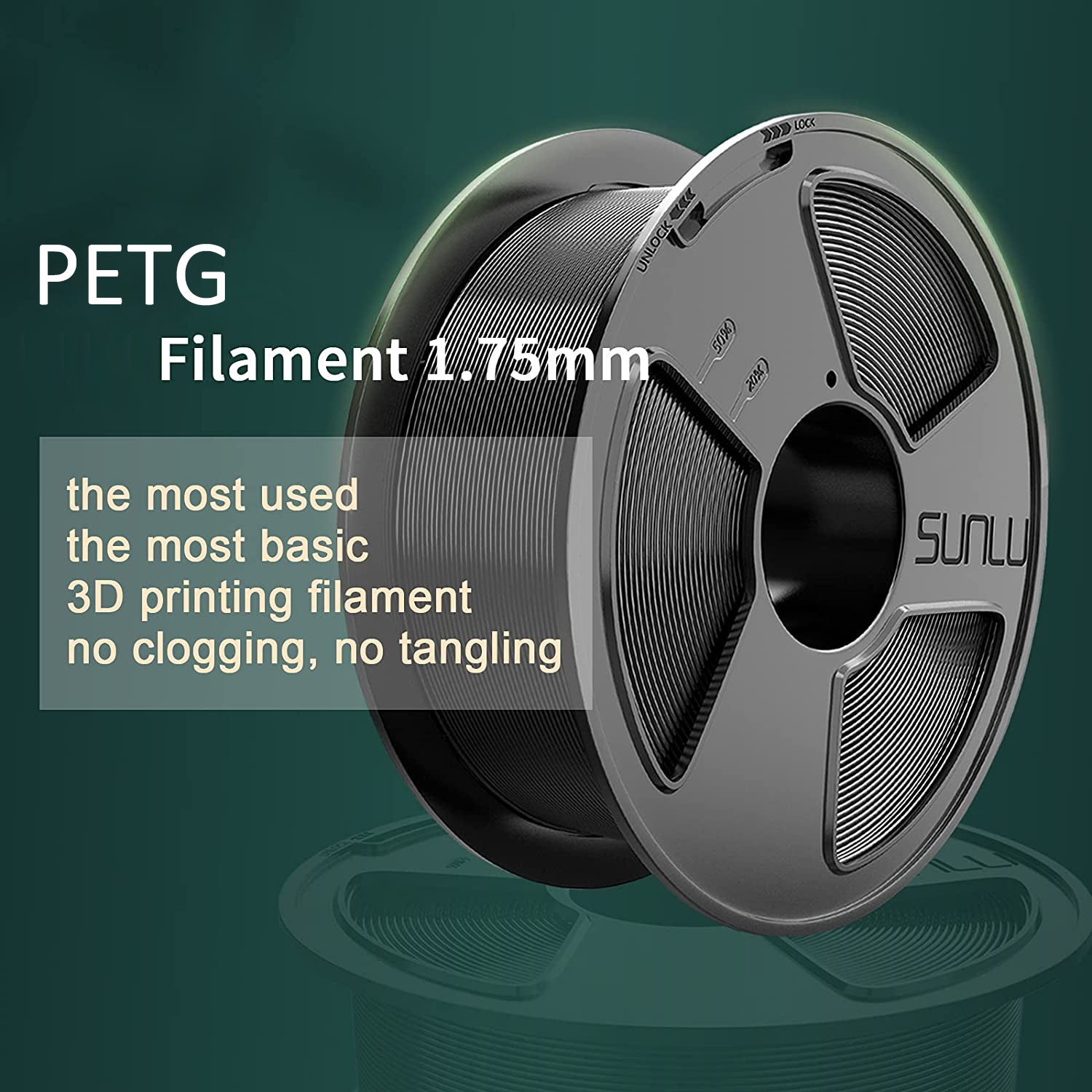 Filament PETG pour imprimante 3D 1,75 mm TRANSPARENT Bobine 1 kg